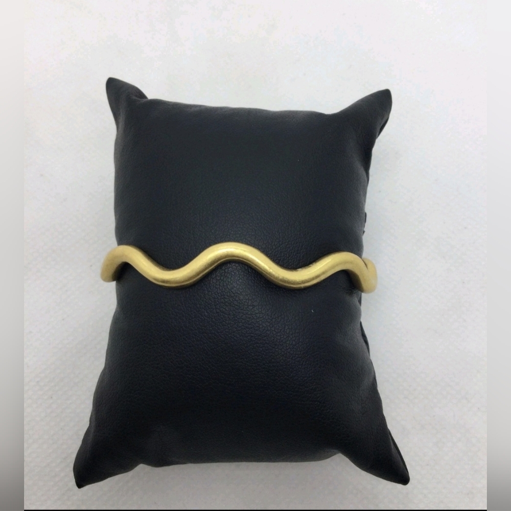 Madewell Goldtone Wavy Cuff Bracelet 5.6